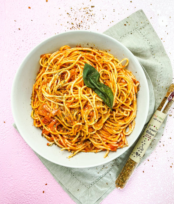 Spaghetti mit Tomaten Pesto