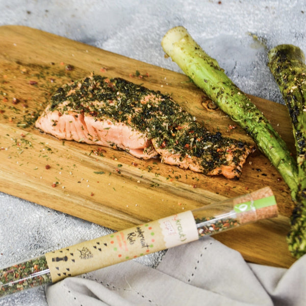 Lachs in Kräutermarinade